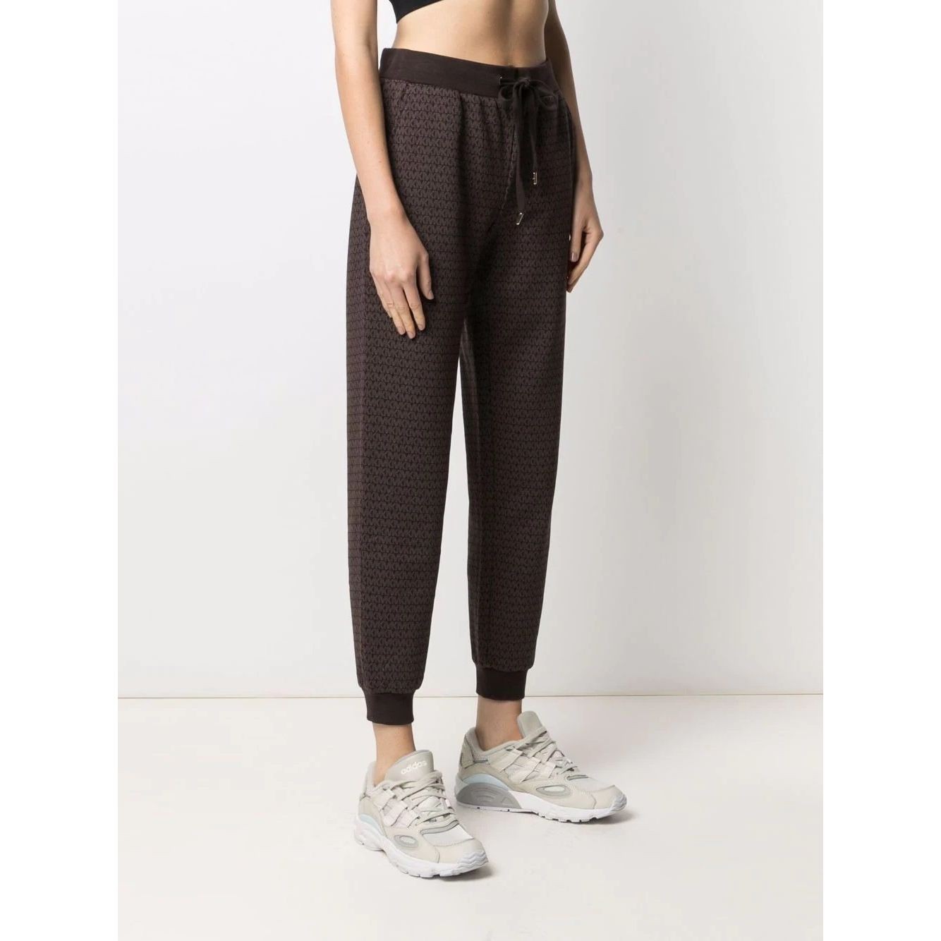 MICHAEL KORS Sportinės kelnės moterims, Ruda, Cotton terry joggers 3