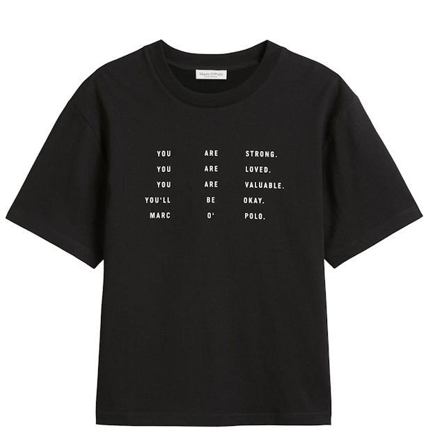 MARC O'POLO Marškinėliai trump. rankovėmis moterims, Juoda, Tshirts sh 503201251033 1