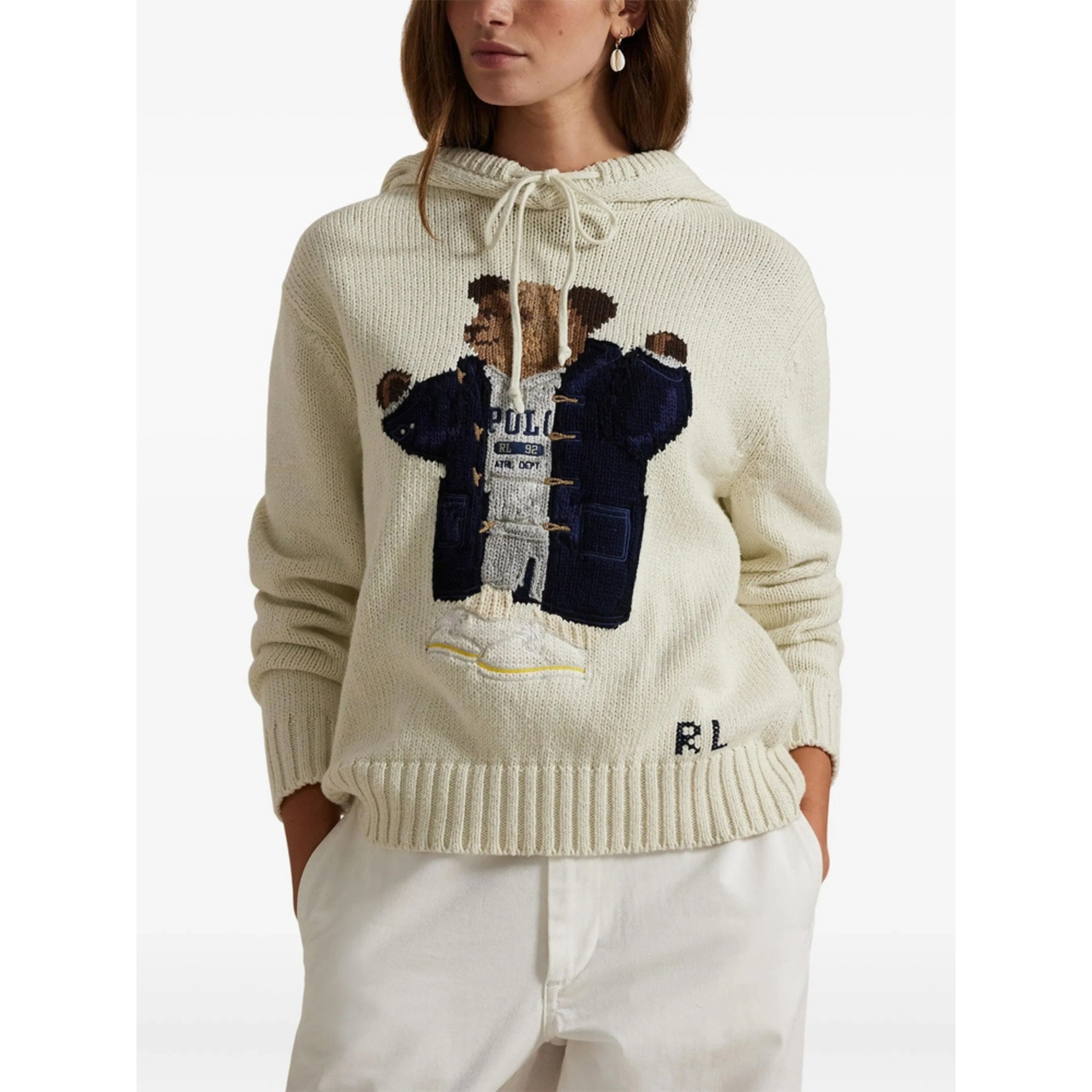 POLO RALPH LAUREN Megztinis moterims, Smėlio, Pullover 2