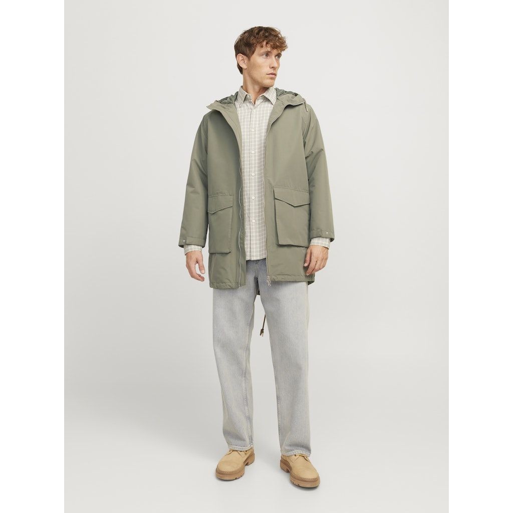 JACK & JONES Lietpaltis vyrams, Chaki, Sky light parka 6