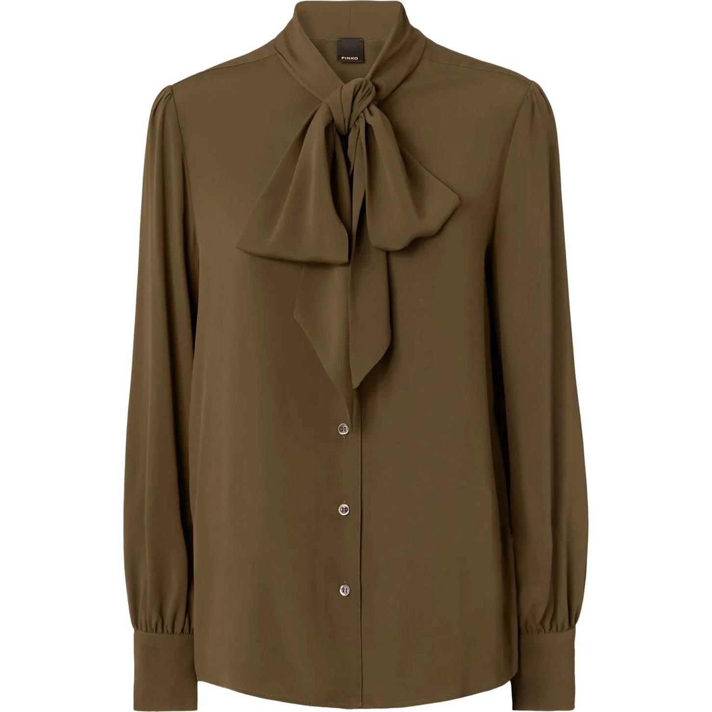 PINKO Marškiniai ilgomis rankovėmis moterims, Žalia, Cassaforte shirt 1
