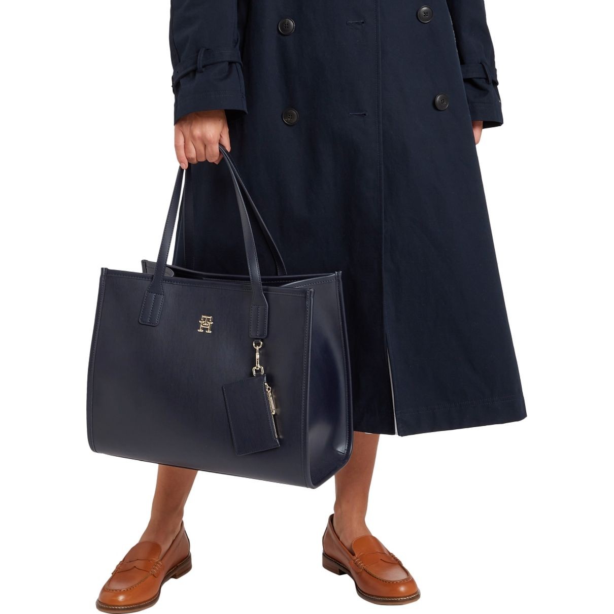 TOMMY HILFIGER Pirkinių krepšys moterims, Mėlyna, City summer tote 6