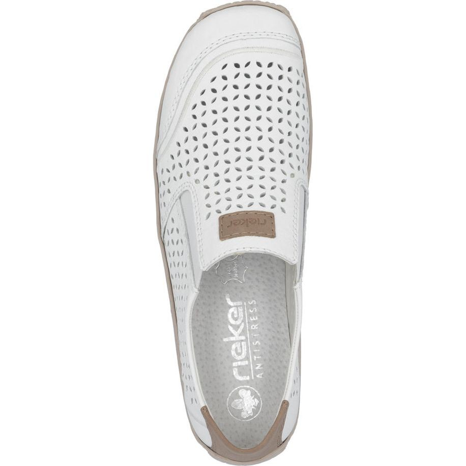 RIEKER Loaferiai moterims, Balta, Slipper 5