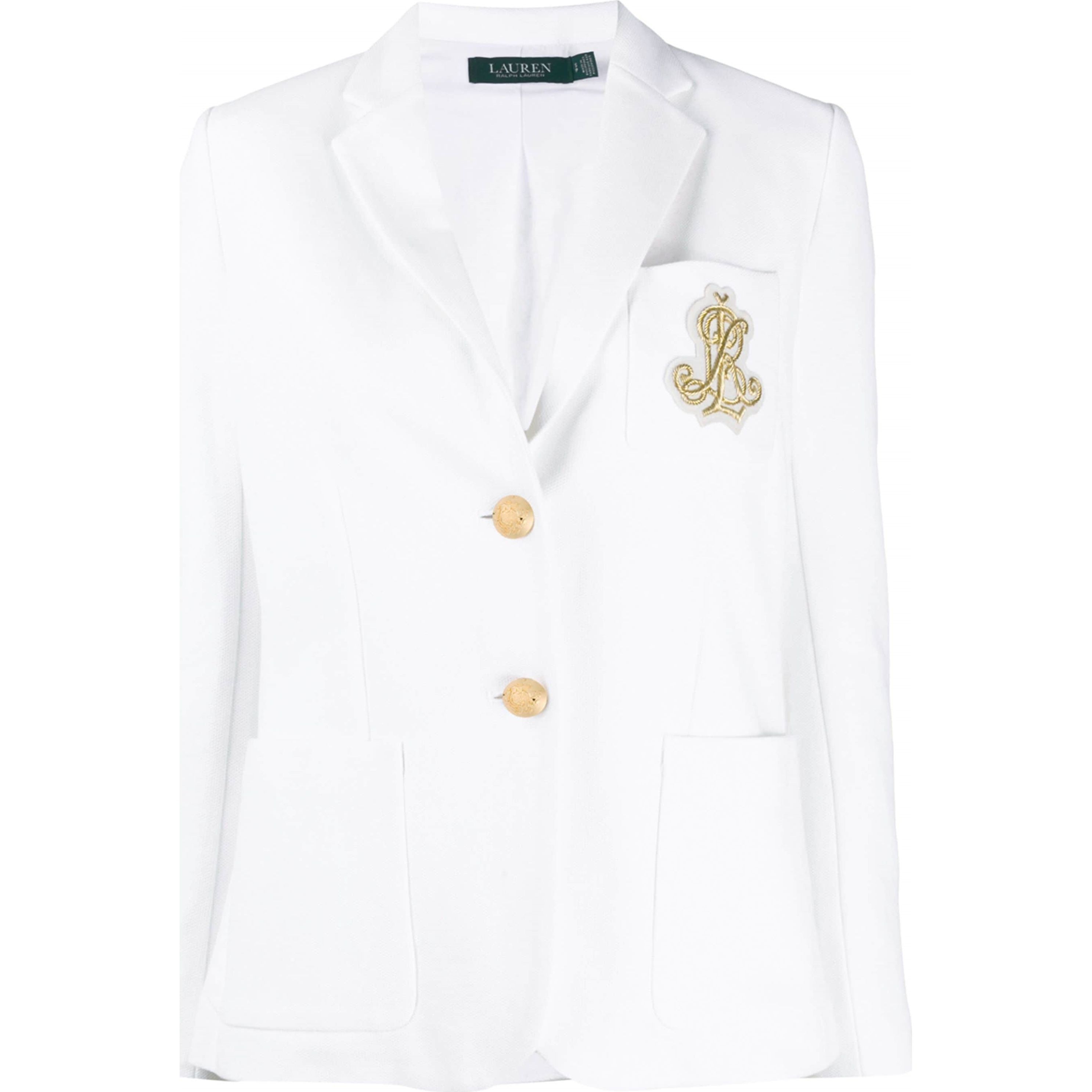LAUREN RALPH LAUREN Švarkas moterims, Balta, Bullion jacquard blazer