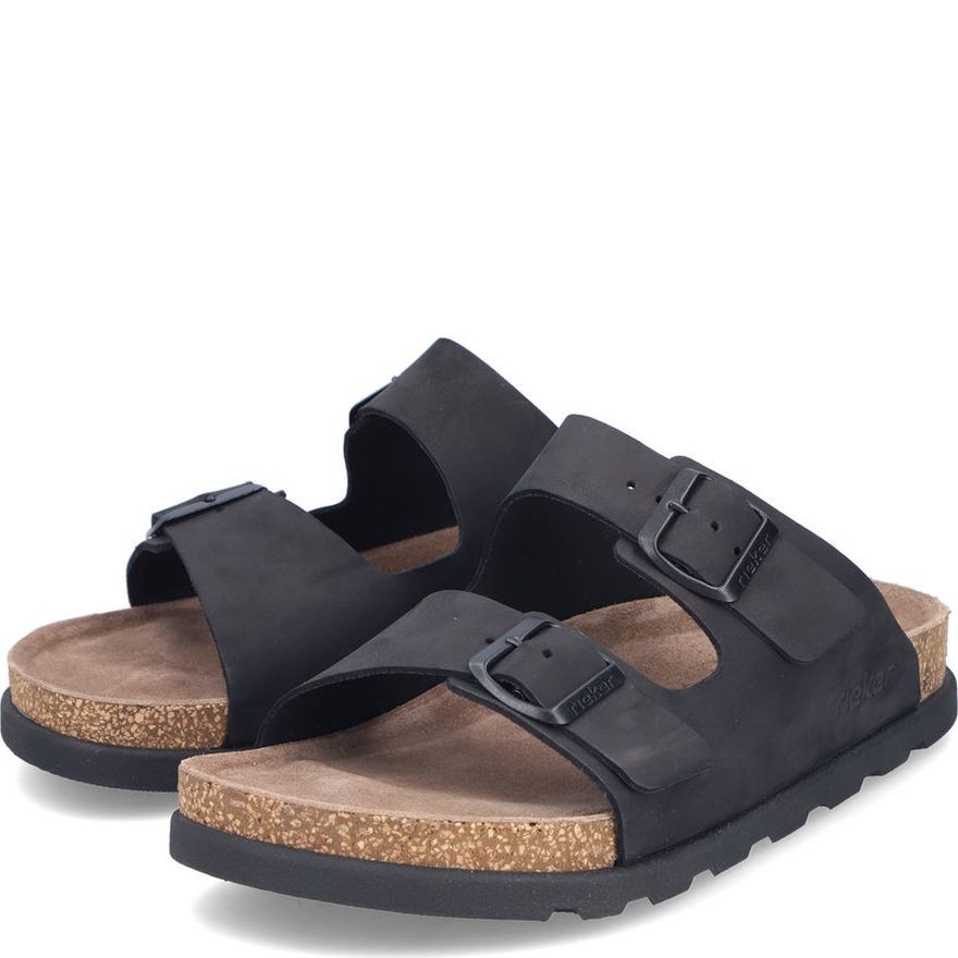 RIEKER Šlepetės vyrams, Juoda, Slippers 7