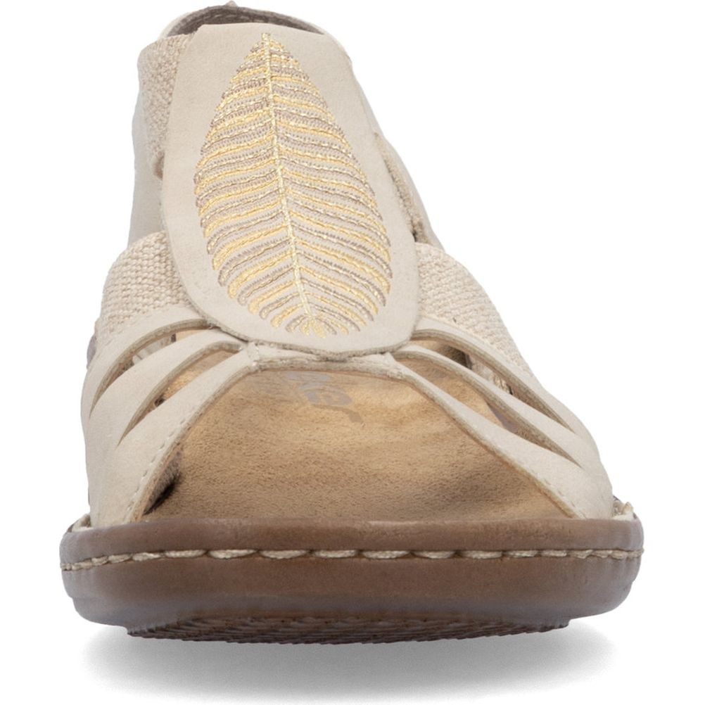 RIEKER Basutės moterims, Smėlio, Sandals 6