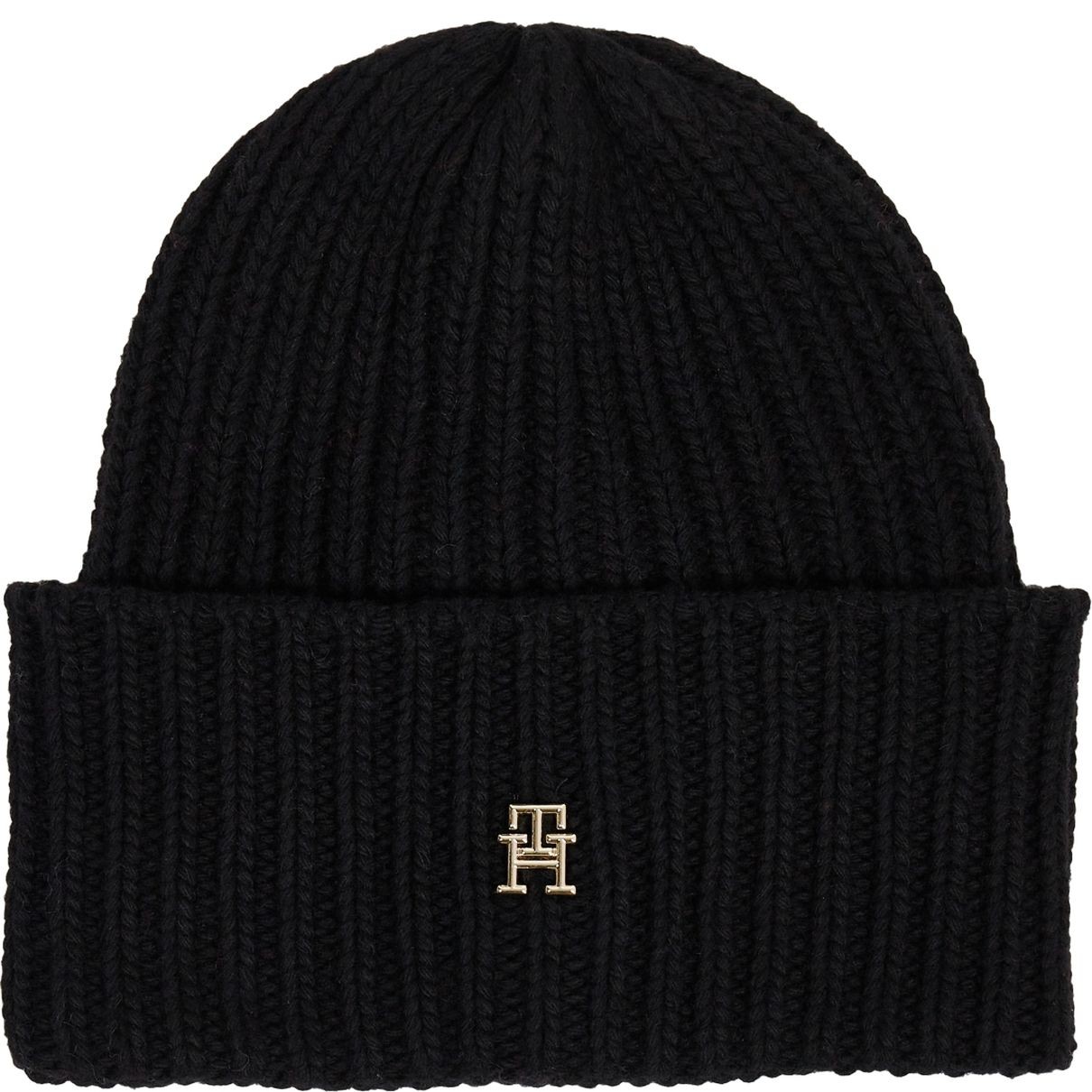 TOMMY HILFIGER Kepurė moterims, Juoda, Limitless chic beanie 1