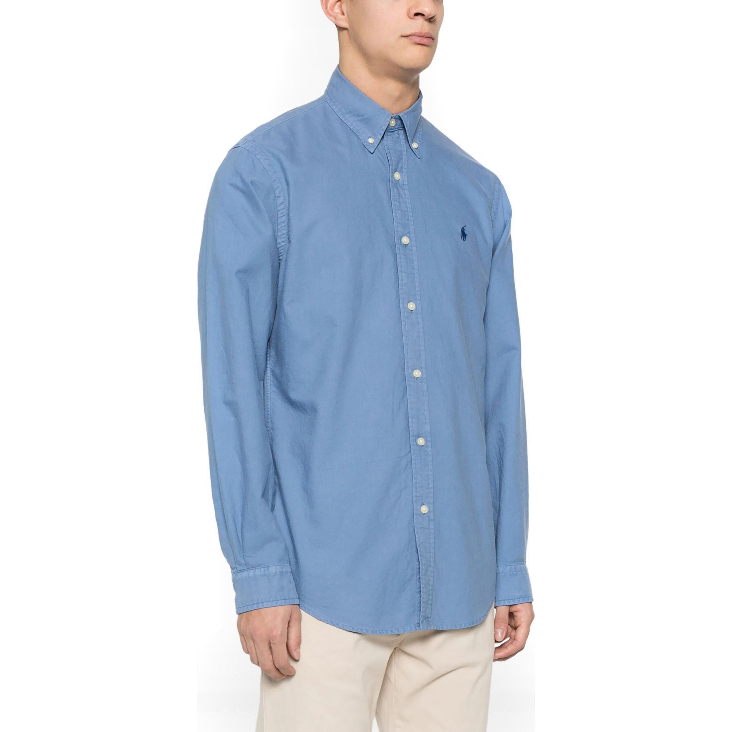 POLO RALPH LAUREN Marškiniai ilgomis rankovėmis vyrams, Mėlyna, Long sleeve sport shirt 3