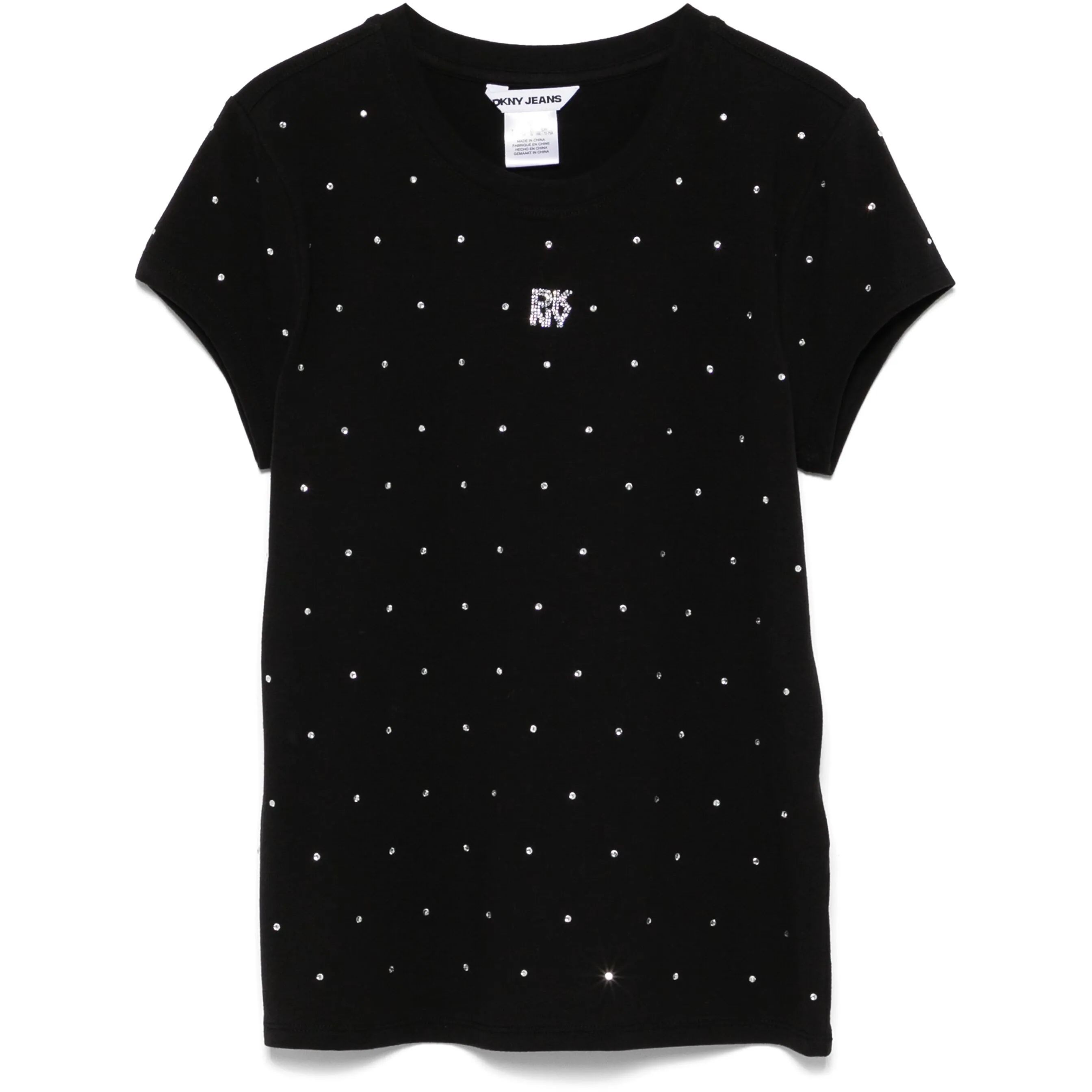 DKNY Palaidinės moterims, Juoda, Rhinestones crew nec 1