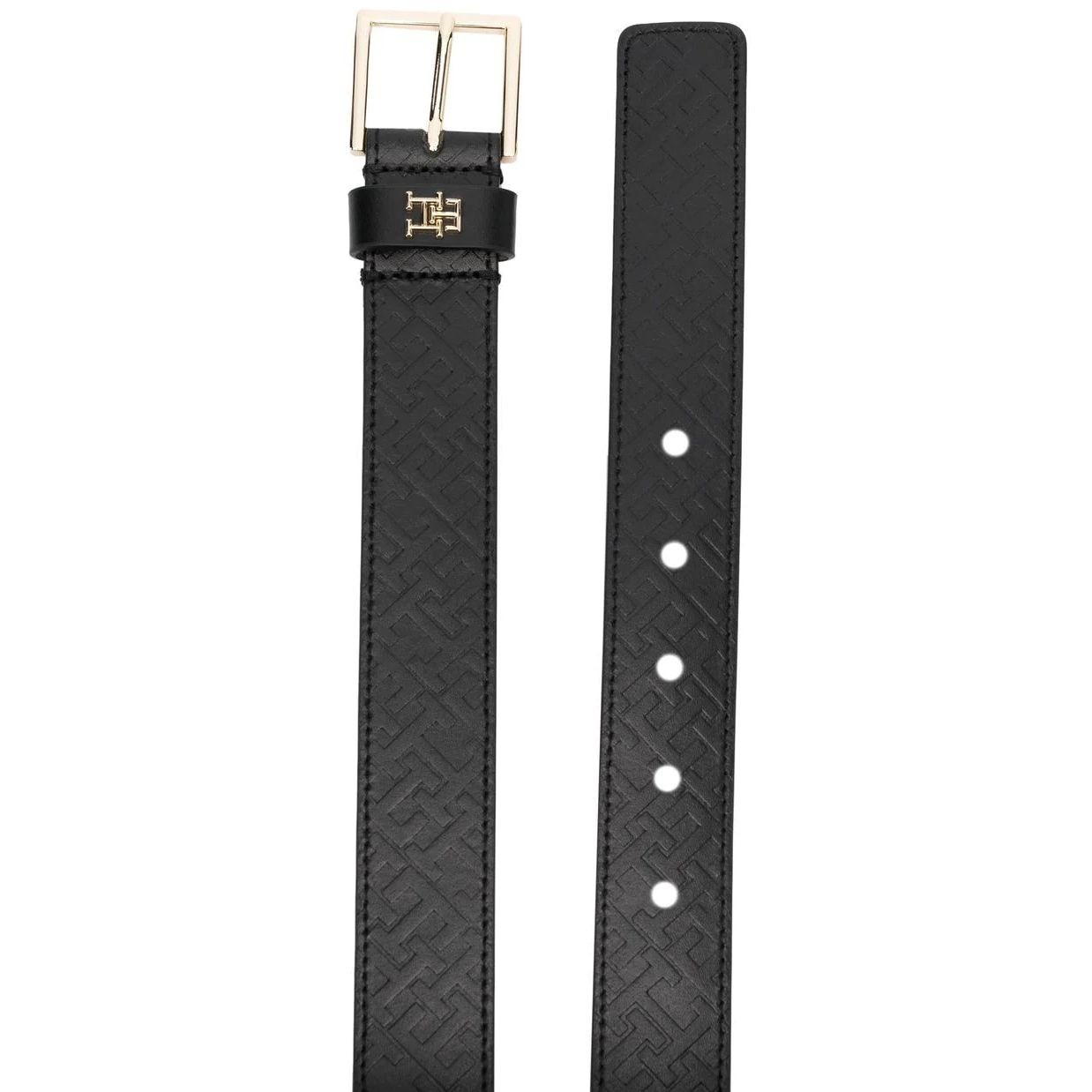 TOMMY HILFIGER Diržas moterims, Juoda, TH SQUARE 3.0 MONOGRAM 2