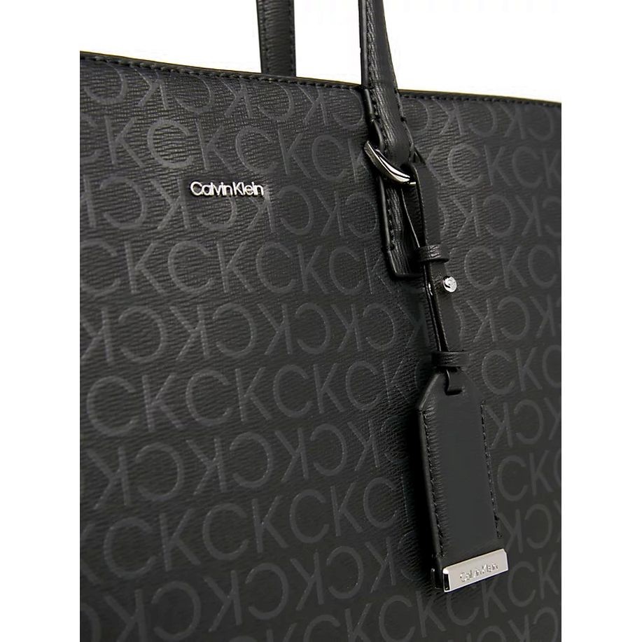 CALVIN KLEIN Pirkinių krepšys moterims, Juoda, Must shopper tote bag 3