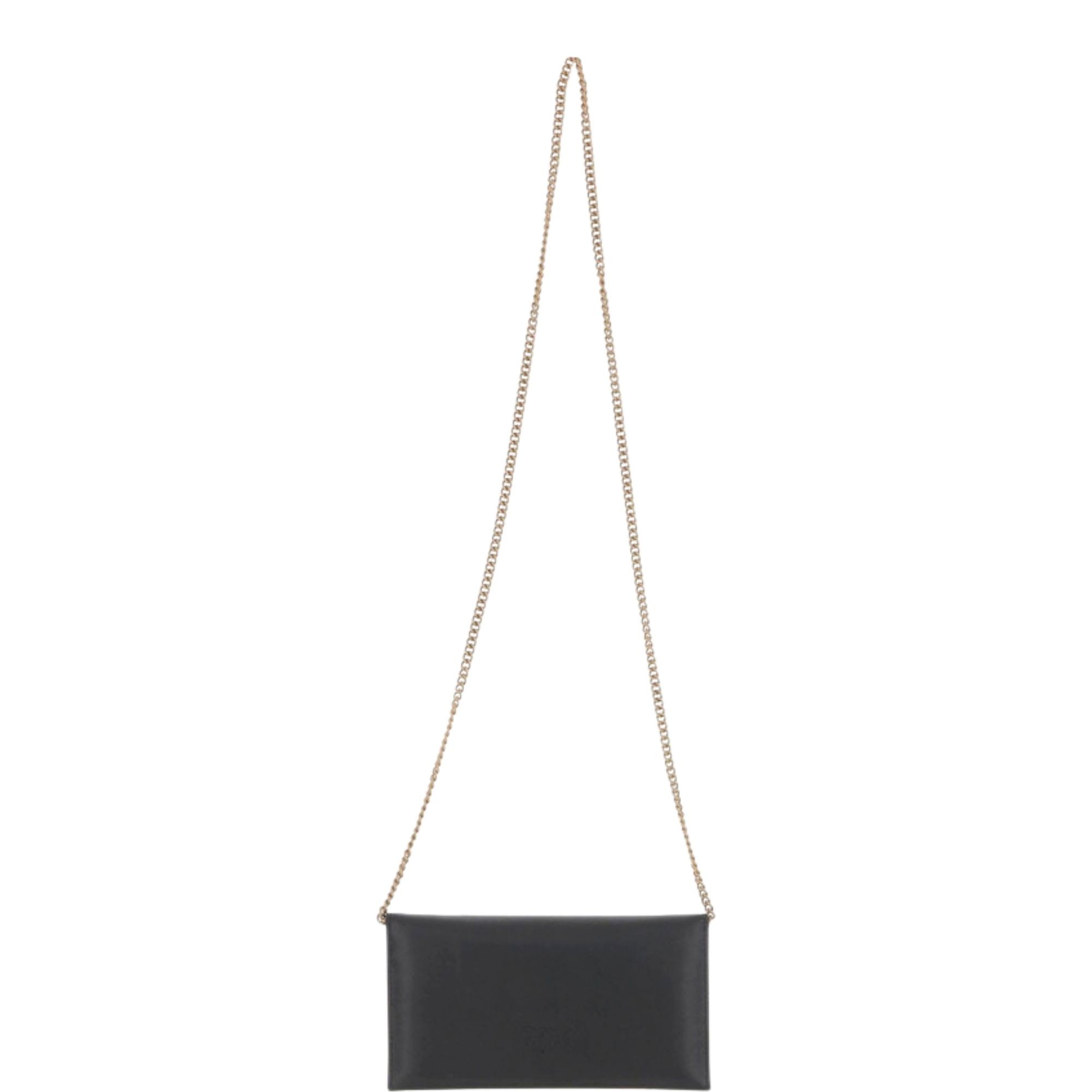 PINKO Delninukė moterims, Juoda, Flat purse mini vitello seta 2