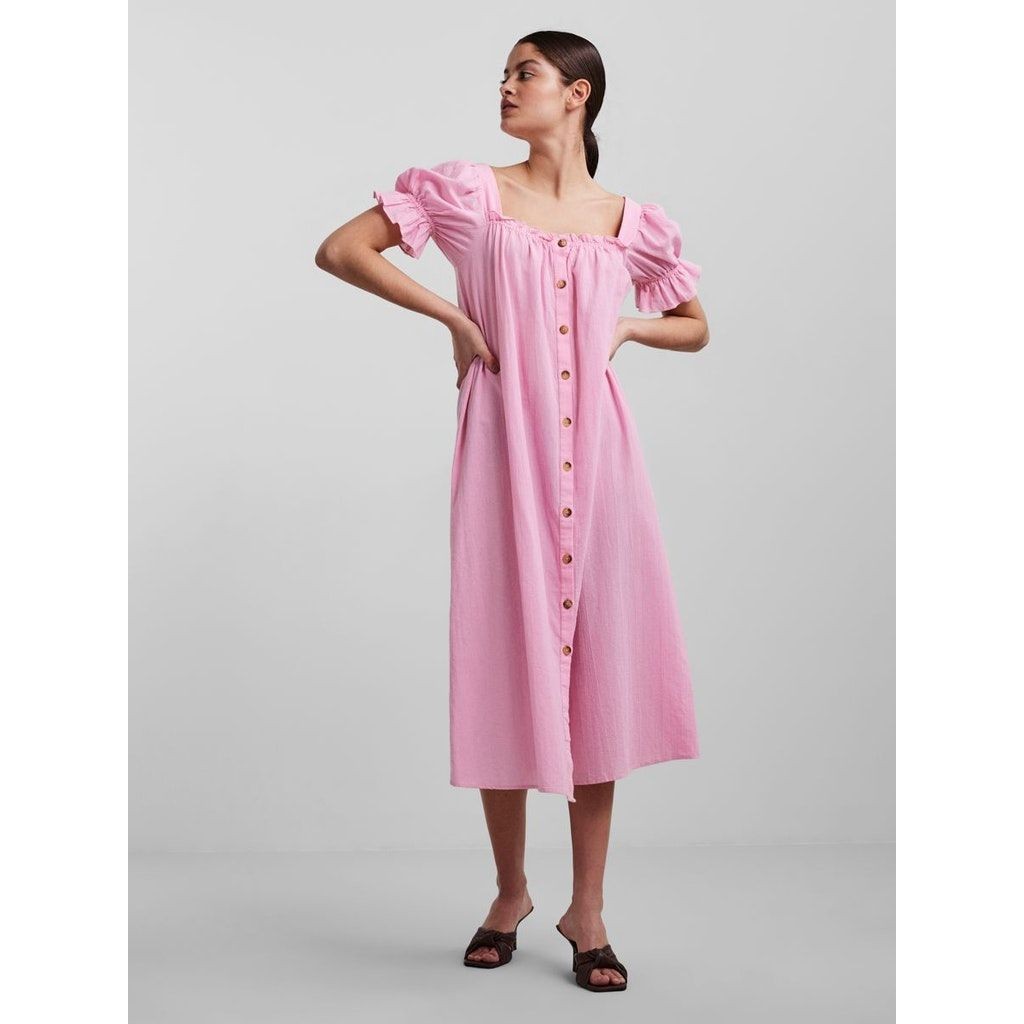 PIECES Midi suknelė moterims, Rožinė, PCVANESSA SS DRESS BC 6