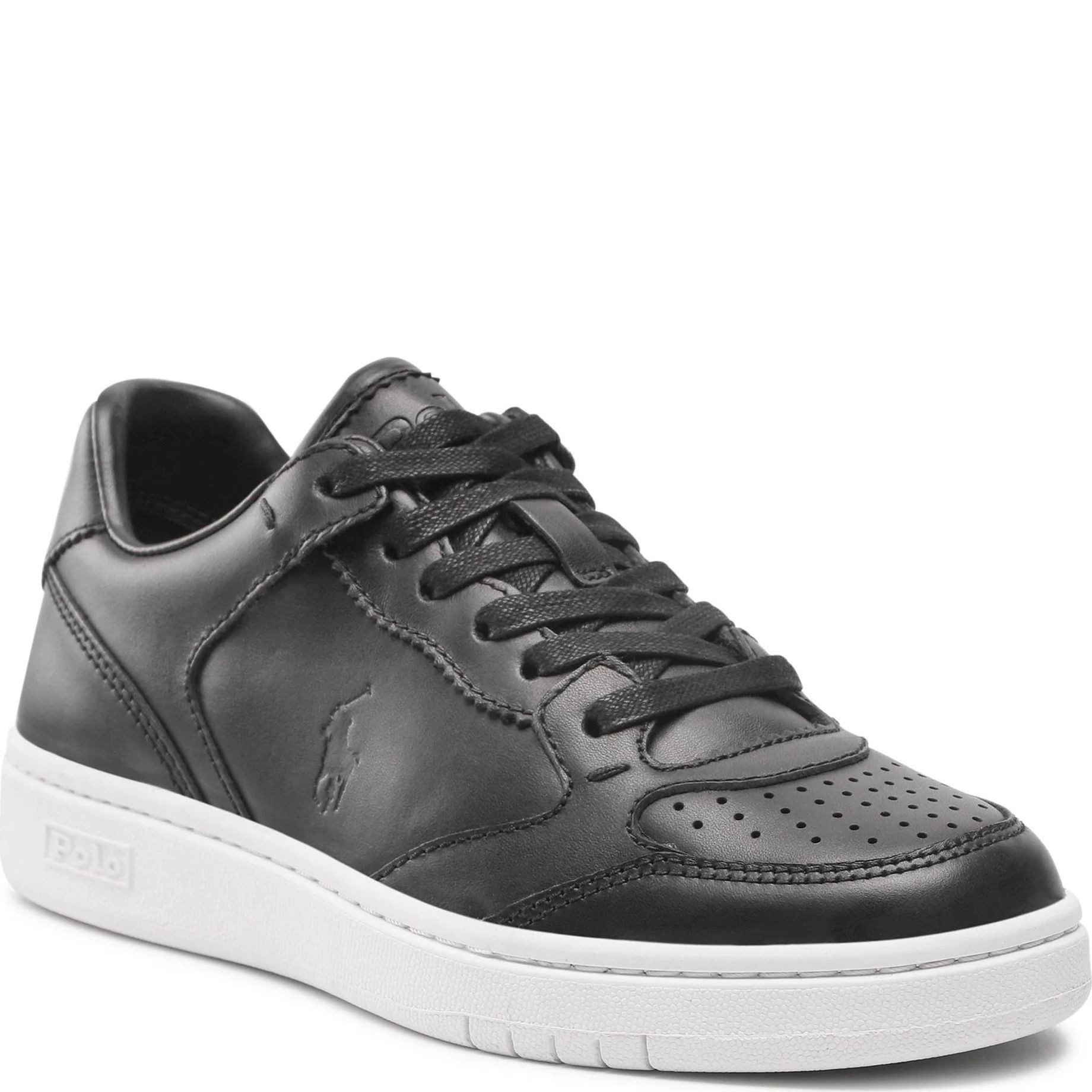POLO RALPH LAUREN Laisvalaikio bateliai vyrams, Juoda, Low top lace sneakers 1