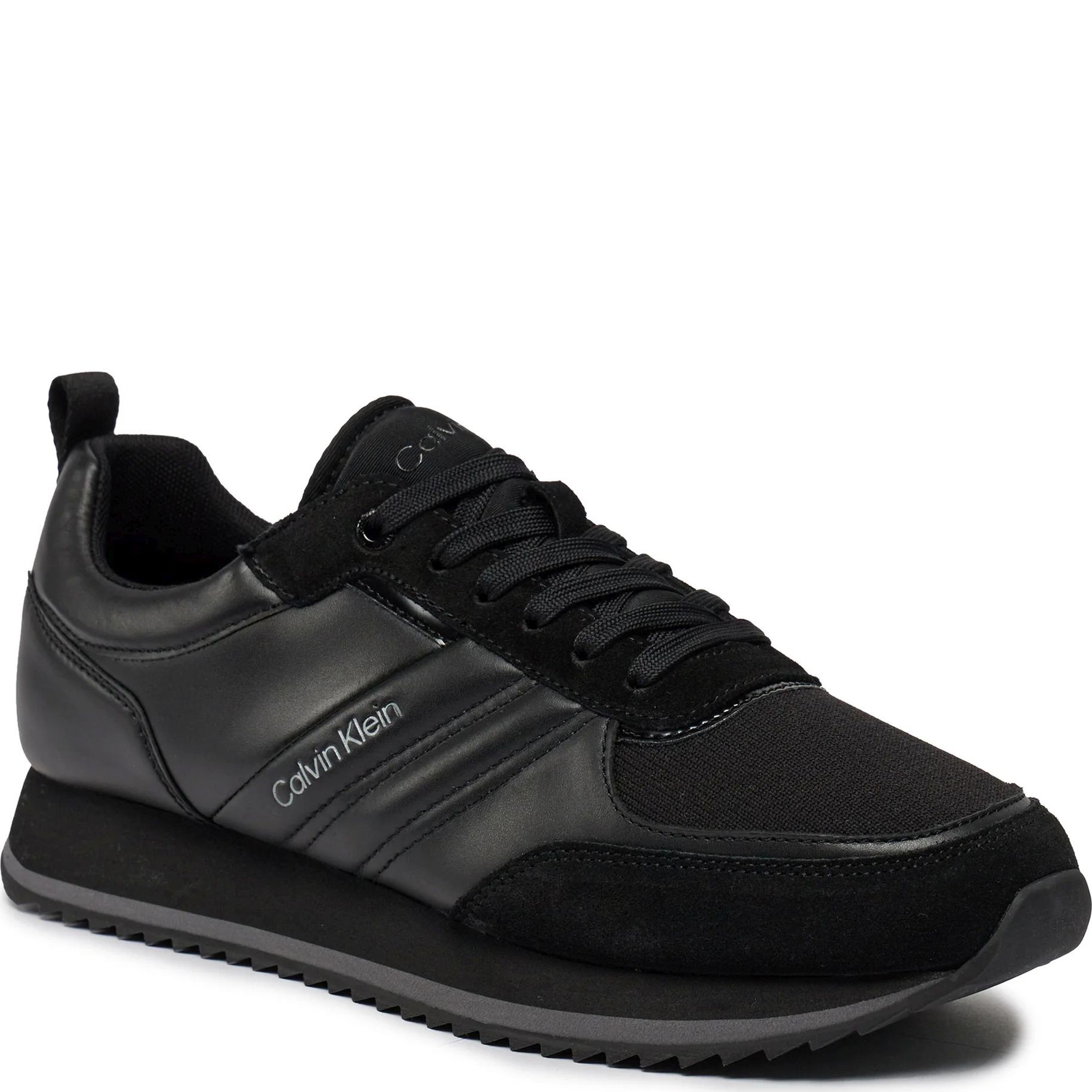 CALVIN KLEIN Laisvalaikio bateliai vyrams, Juoda, Low top lace up mix leisure 1