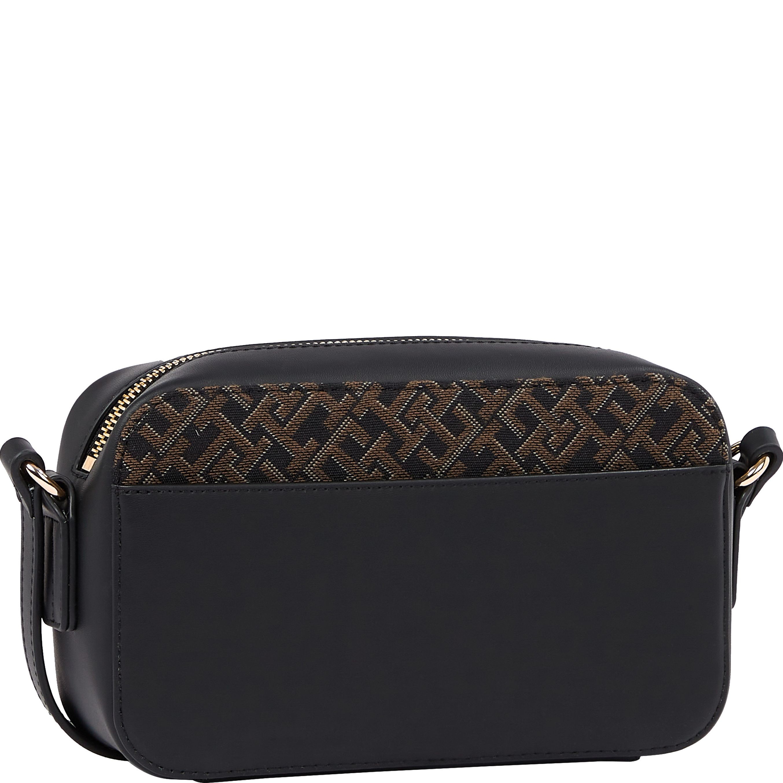 TOMMY HILFIGER Rankinė per petį moterims, Juoda, Jacquard camera bag 2