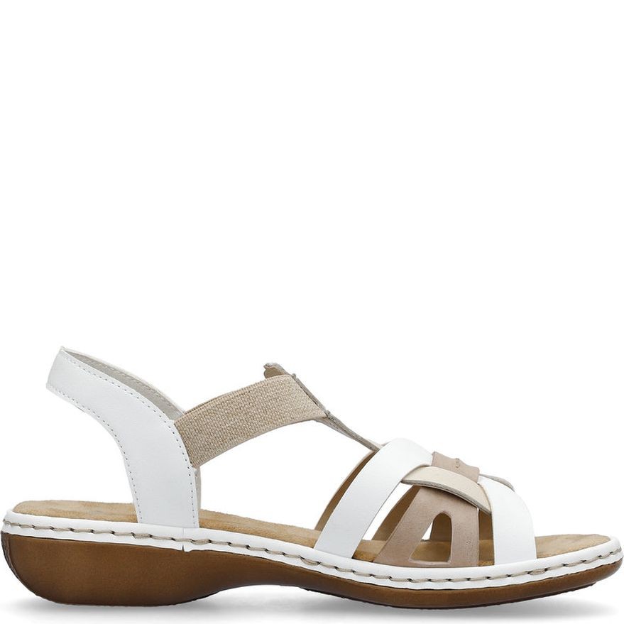 RIEKER Basutės moterims, Balta, Sandals 3