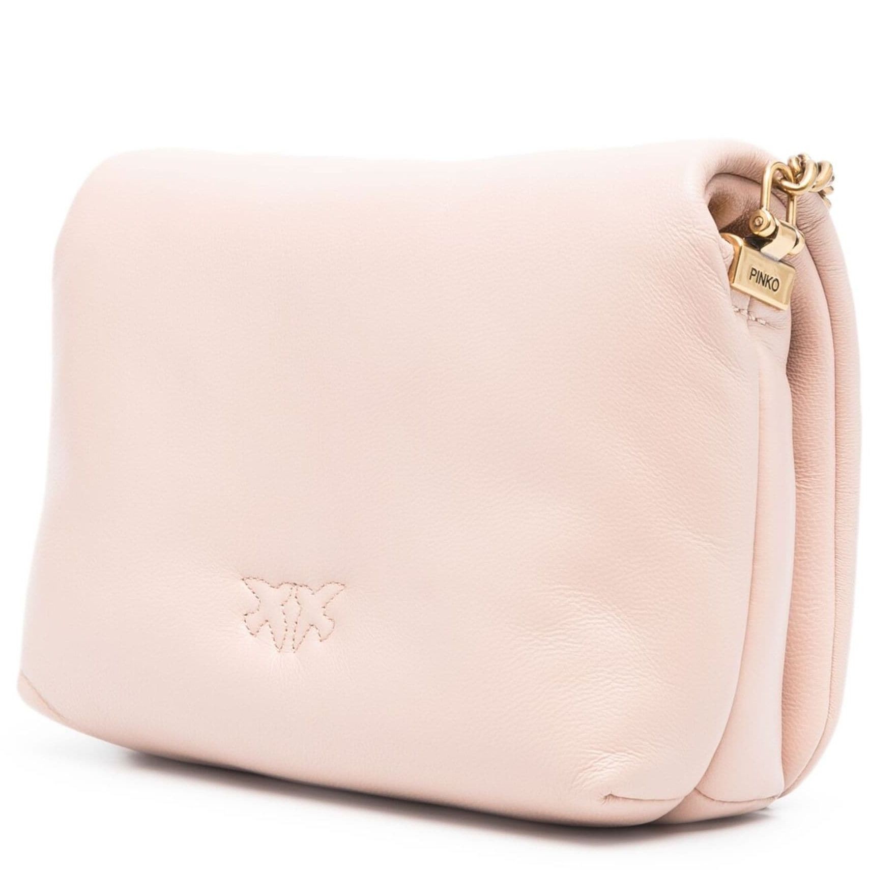 PINKO Rankinė per petį moterims, Rožinė, Love click puff shoulder bag 2