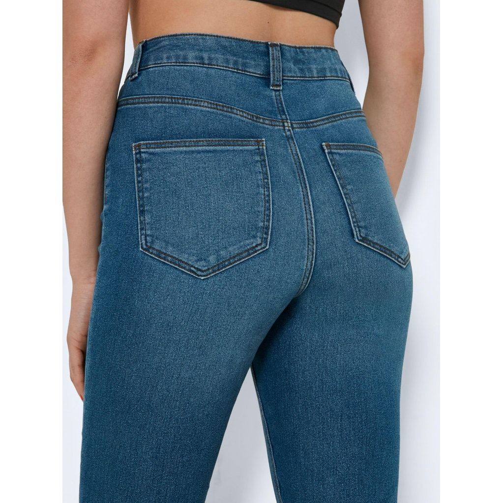 NOISY MAY Tiesūs džinsai moterims, Mėlyna, NMGAGA MID-HIGH SKINN 8