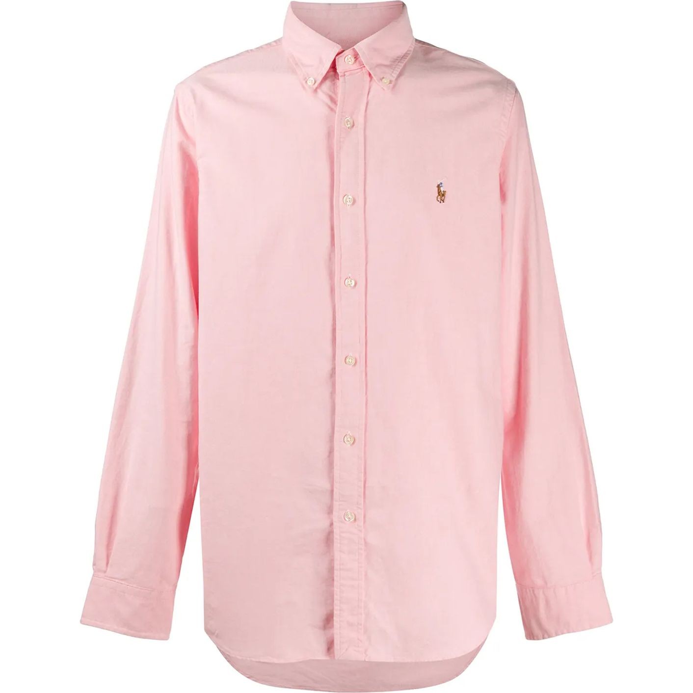 POLO RALPH LAUREN Marškiniai ilgomis rankovėmis vyrams, Rožinė, Long sleeve-sport shirt