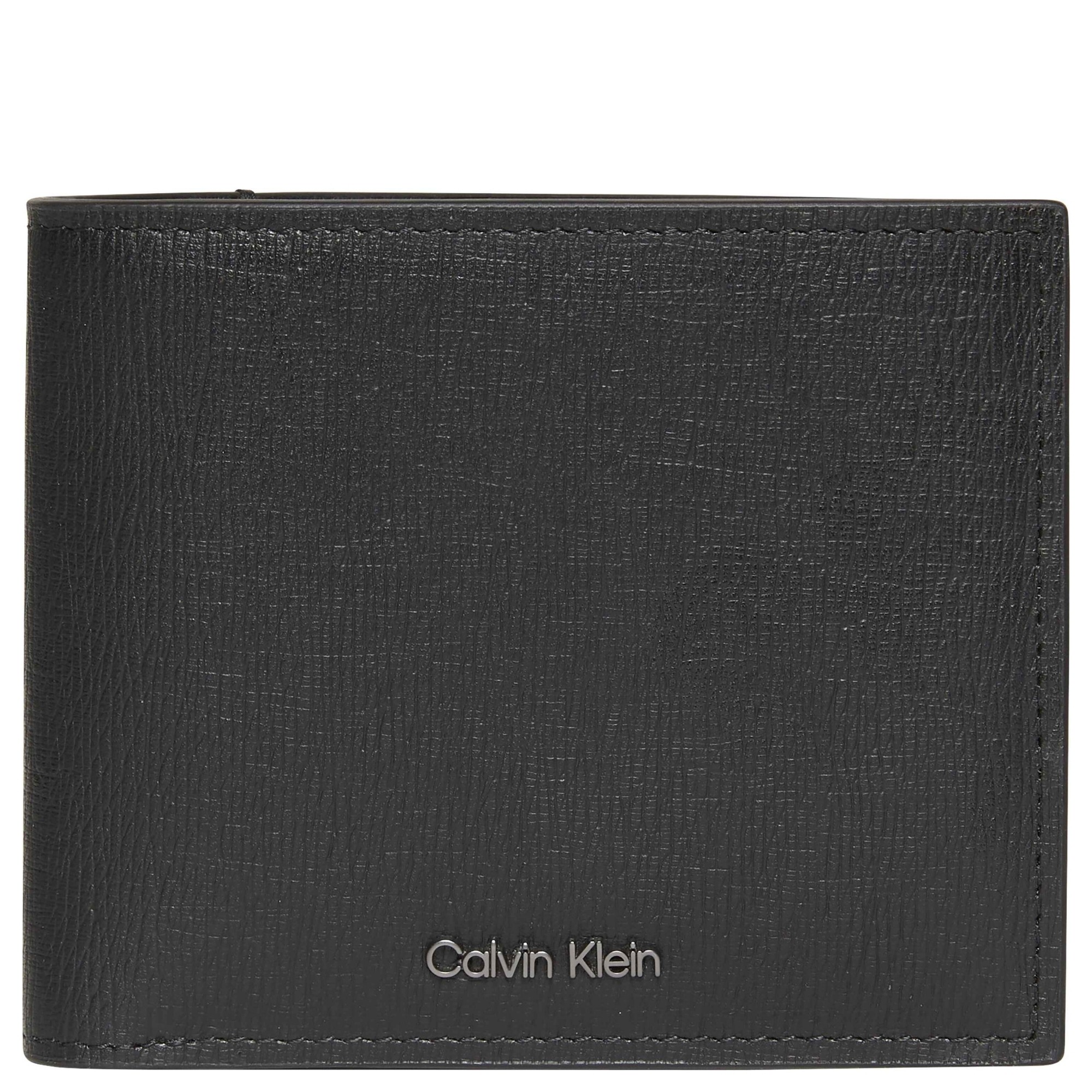 CALVIN KLEIN Piniginė vyrams, Juoda, saffiano ew billfold w/ coin 1