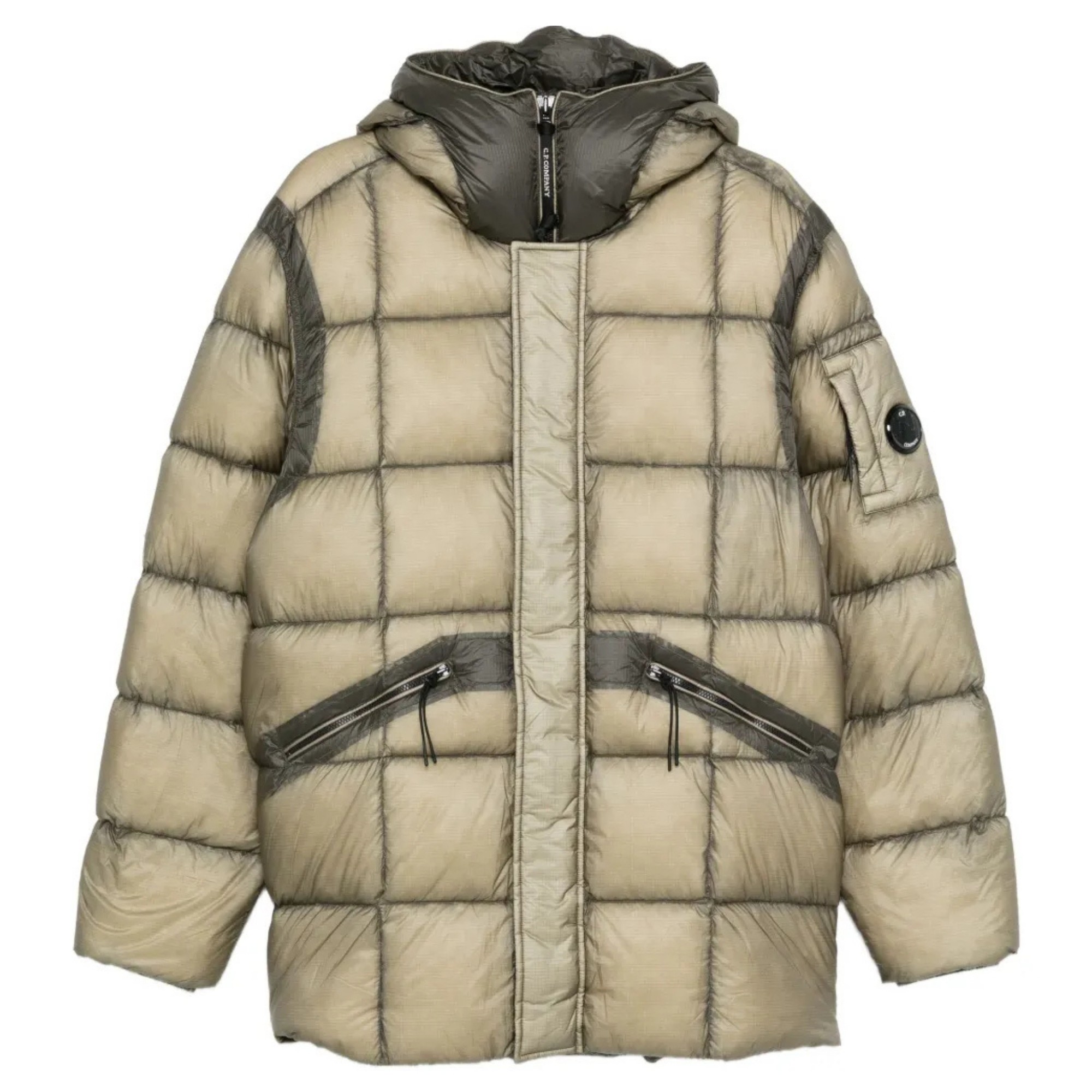 C.P. COMPANY Pūkinė striukė vyrams, Ruda, Long jacket 1