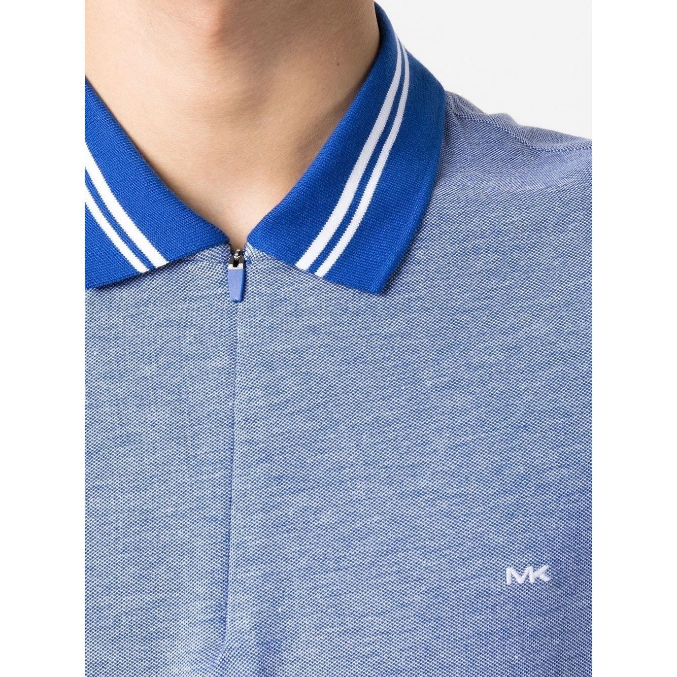 MICHAEL KORS Polo marškiniai trumpos rank. vyrams, Mėlyna, Birdseye zip polo 4