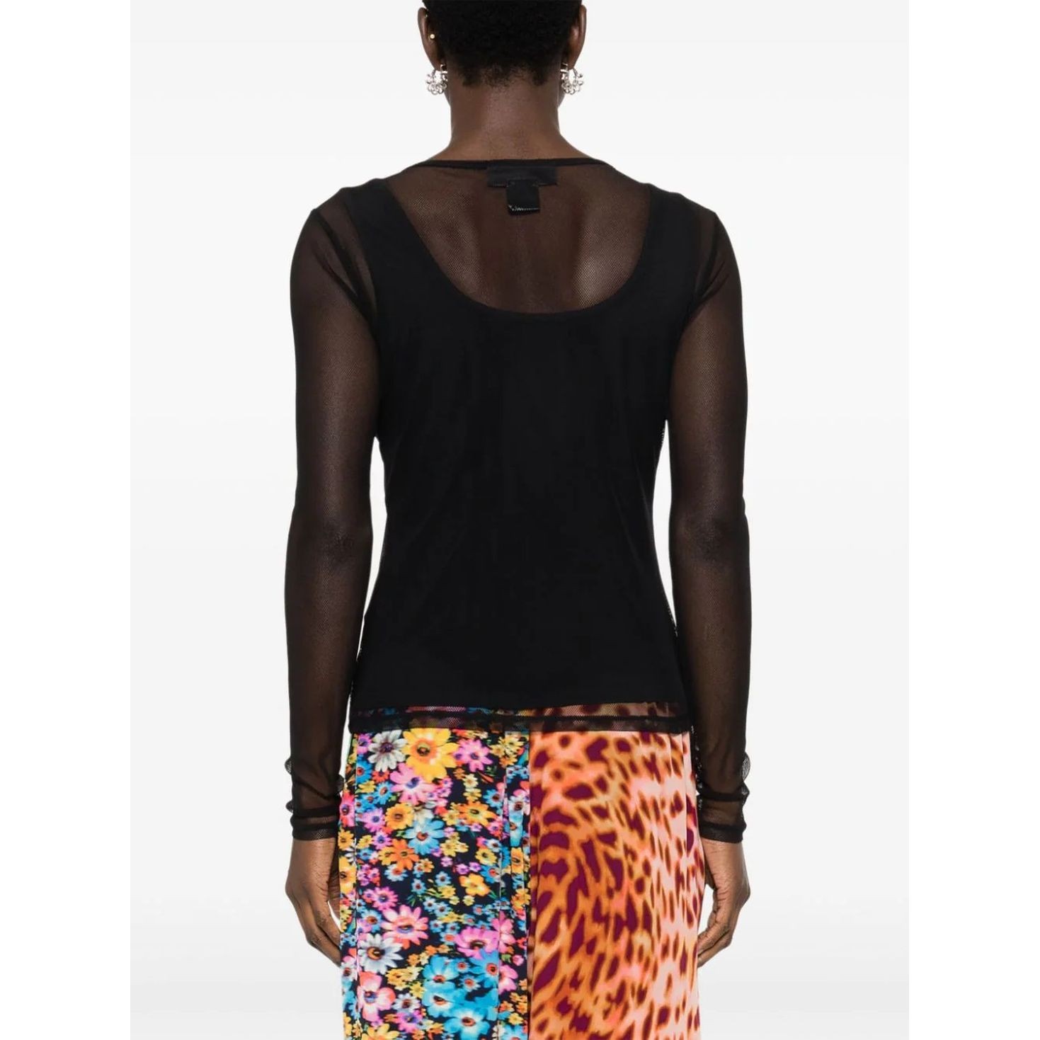 DKNY Marškiniai be rankovių moterims, Juoda, Jrsy tank mesh top 4