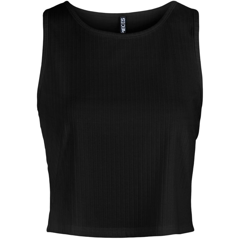 PIECES Palaidinės moterims, Juoda, PCKYLIE SL CROP TOP N