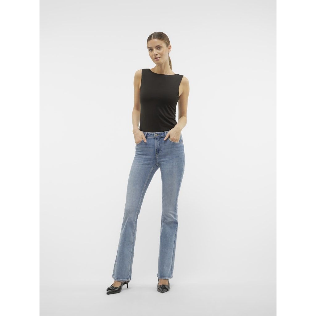 VERO MODA Platėjantys džinsai moterims, Mėlyna, Flash flared jeans 5