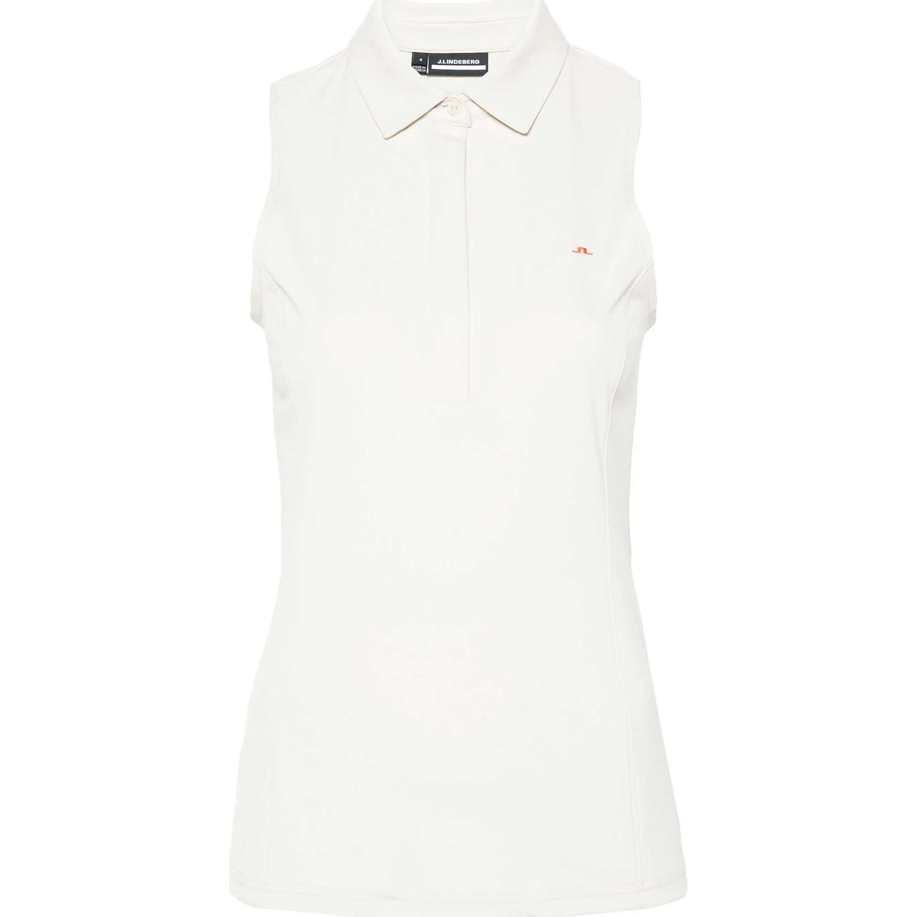 J.LINDEBERG Polo marškiniai trumpos rank. moterims, Smėlio, Dena sleeveless top