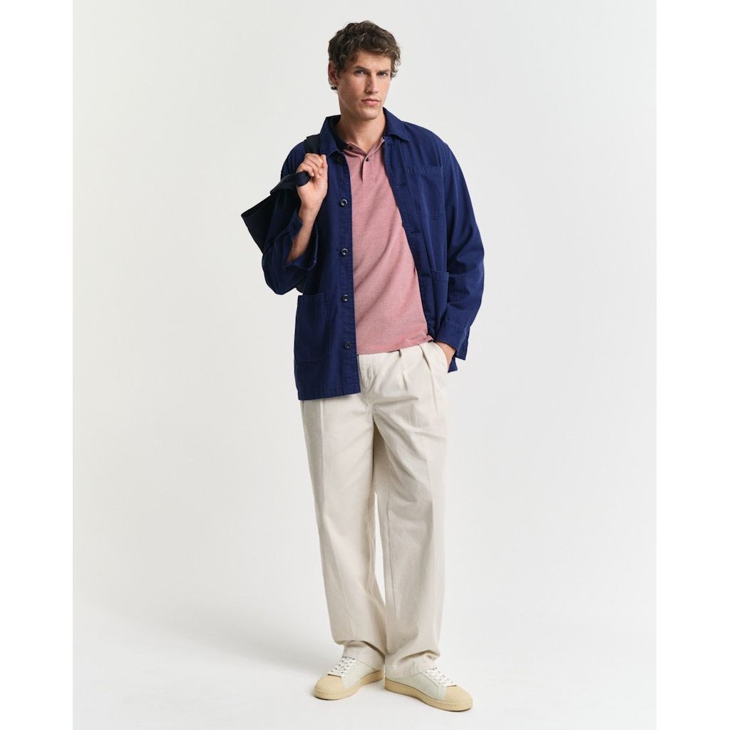 GANT Polo marškiniai trumpos rank. vyrams, Raudona, 4-col oxford SS pique 5