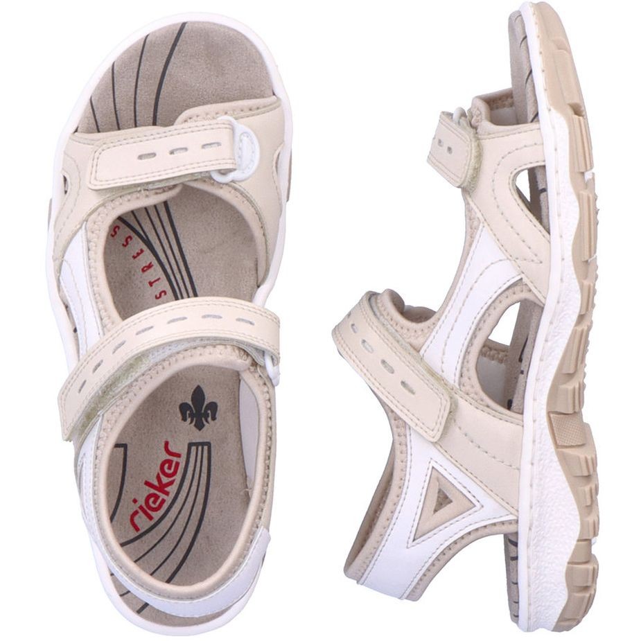 RIEKER Basutės moterims, Smėlio, SANDALS 11