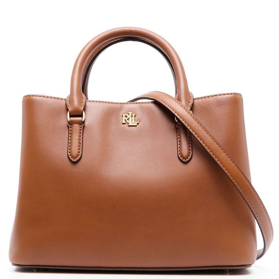 LAUREN RALPH LAUREN Pirkinių krepšys moterims, Ruda, Marcy 26 small satchel bag 1