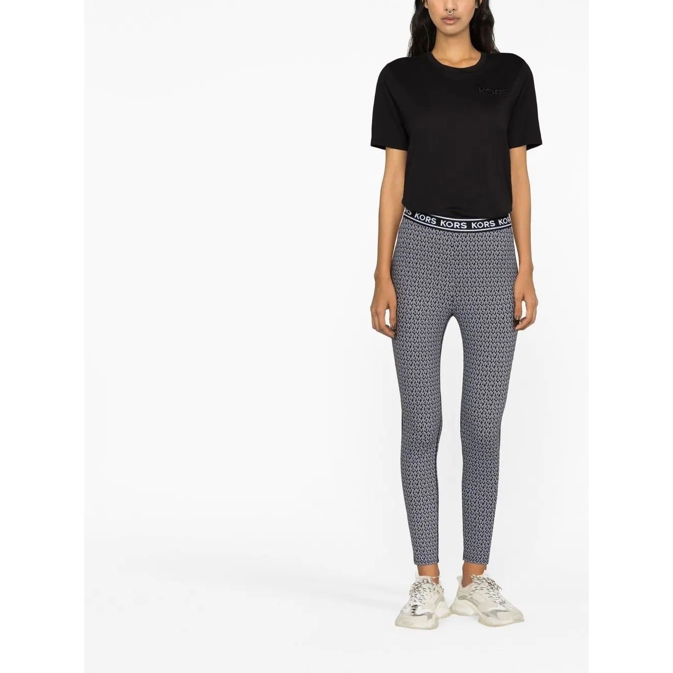 MICHAEL KORS Tamprės moterims, Juoda, MK logo legging 2