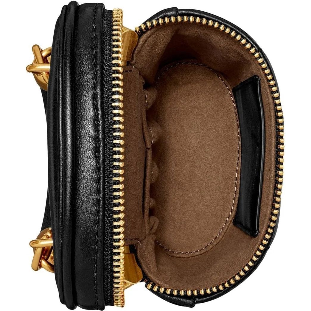 TORY BURCH Piniginė moterims, Juoda, Kira mini vanity case 4