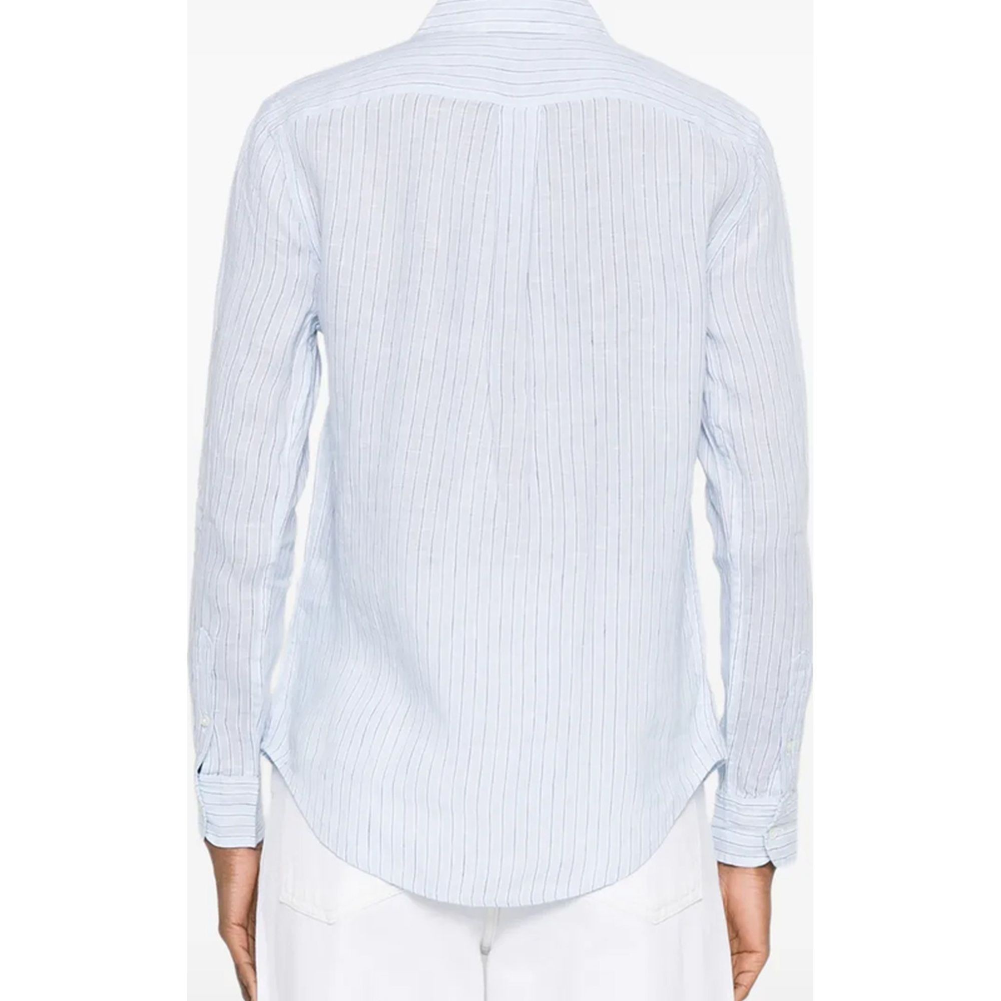 POLO RALPH LAUREN Marškiniai ilgomis rankovėmis moterims, Mėlyna, Woven-sport shirt-shirt 3