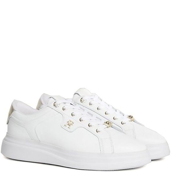 TOMMY HILFIGER Laisvalaikio bateliai moterims, Balta, Pointy court sneaker hardware 1