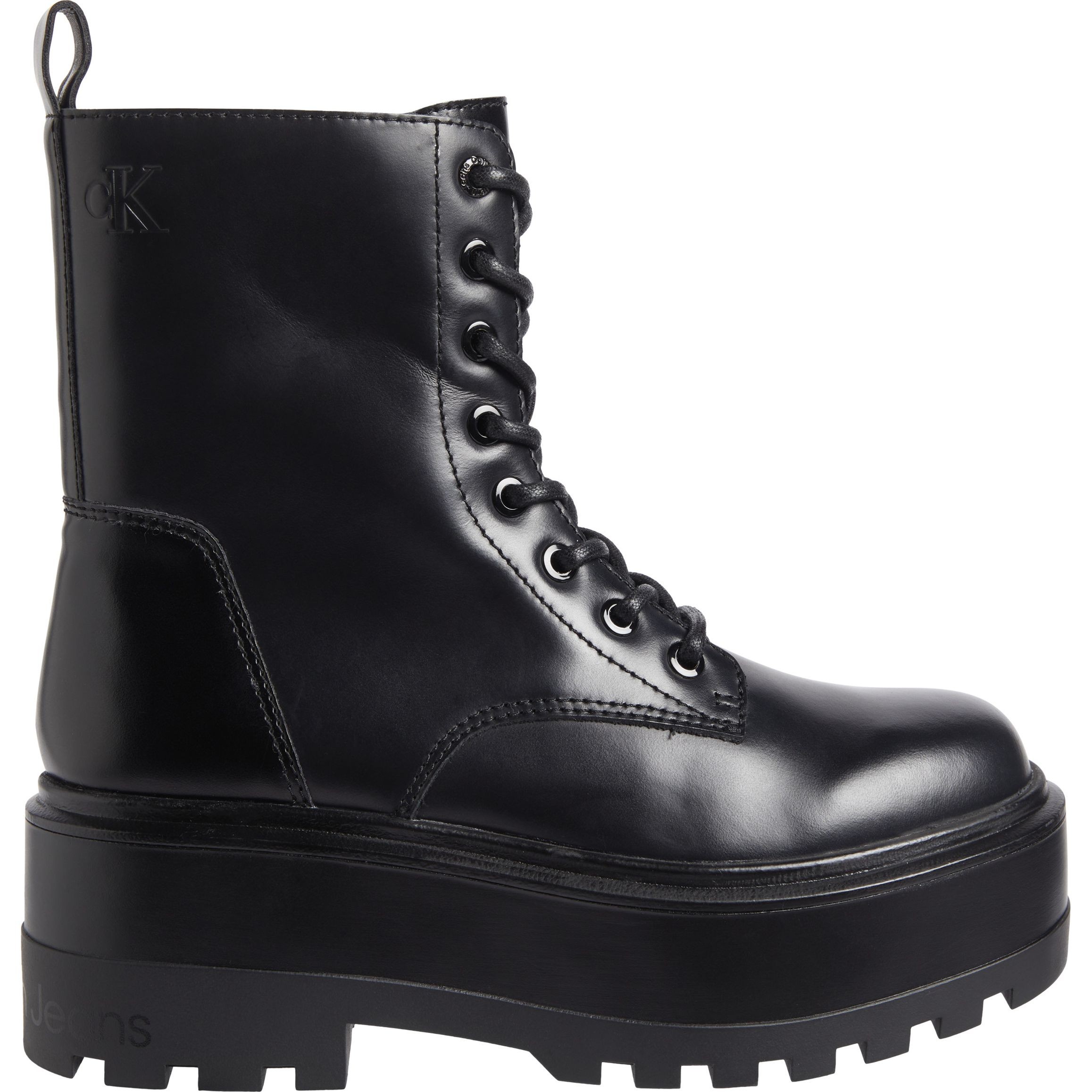 CALVIN KLEIN JEANS Aulinukai moterims, Juoda, Flatform high lace up booties 2