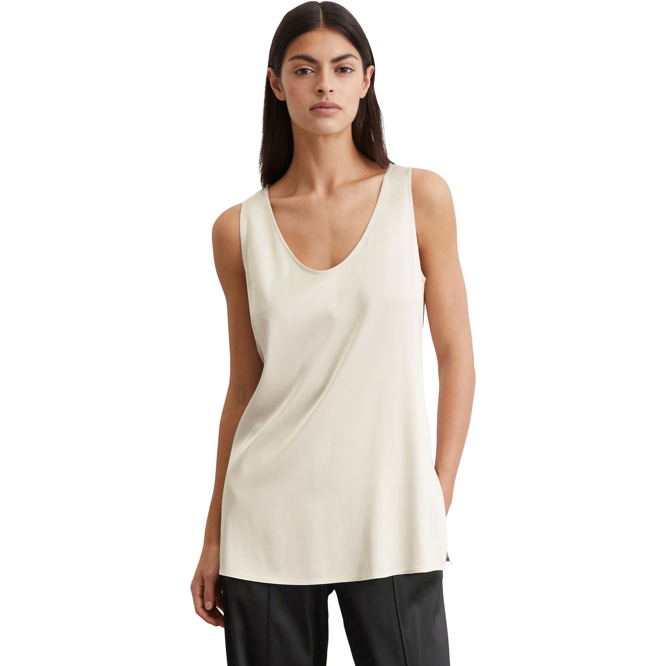 MARC O'POLO Marškinėliai trump. rankovėmis moterims, Smėlio, Tshirts sh 503085440005 2