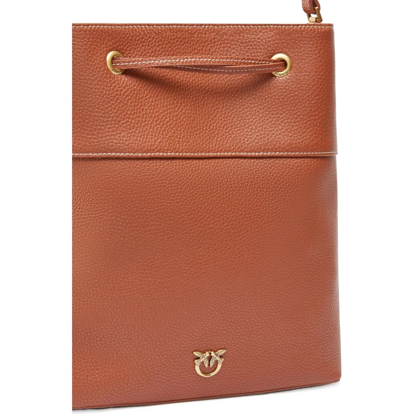 PINKO Pirkinių krepšys moterims, Ruda, Secchiello classic tote bag 3