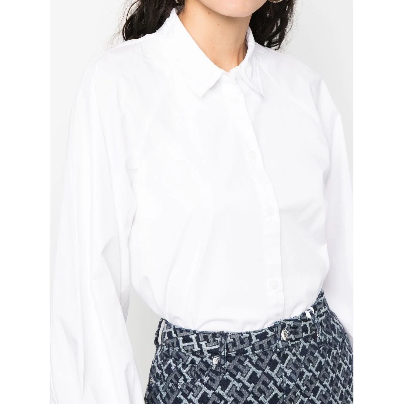 TOMMY HILFIGER Marškiniai ilgomis rankovėmis moterims, Balta, Org cotton solid raglan shirt 4