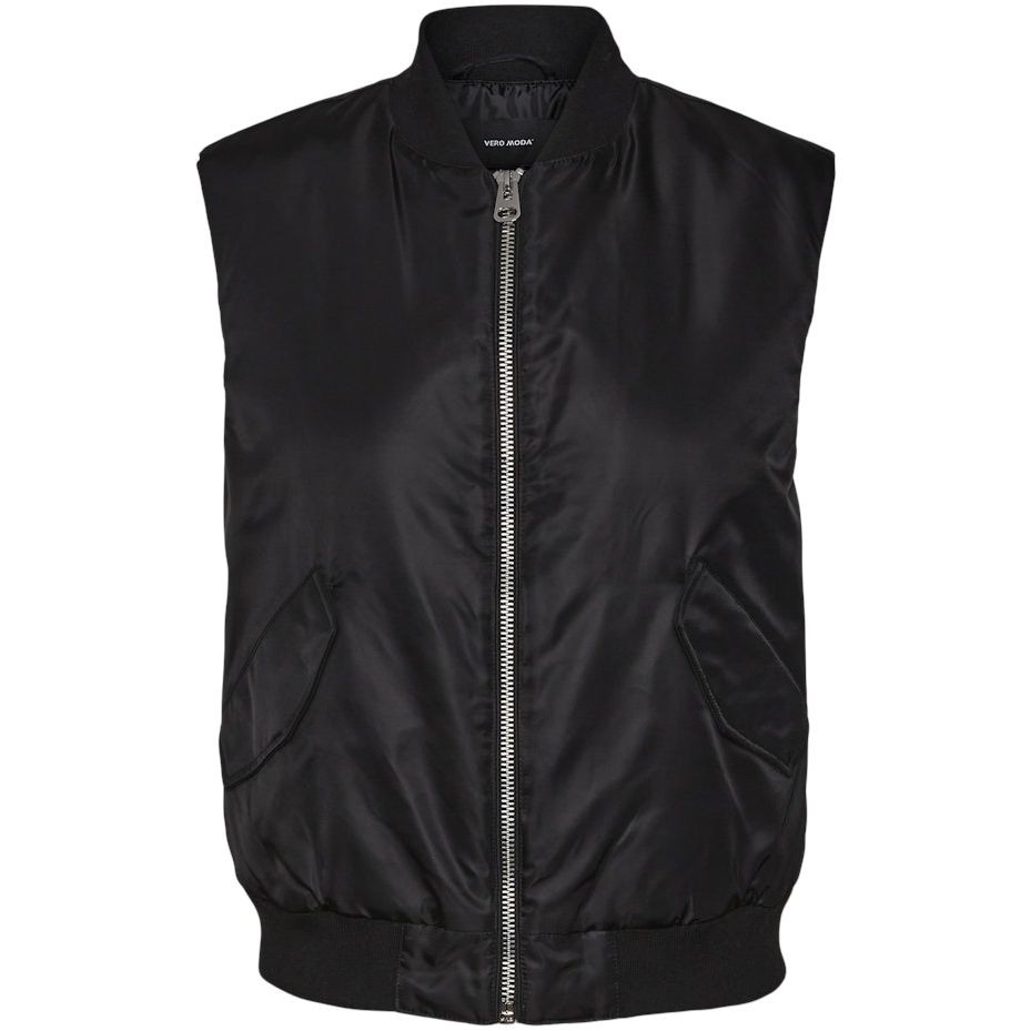 VERO MODA Paltas moterims, Juoda, VMAMBER SHORT WAISTCO