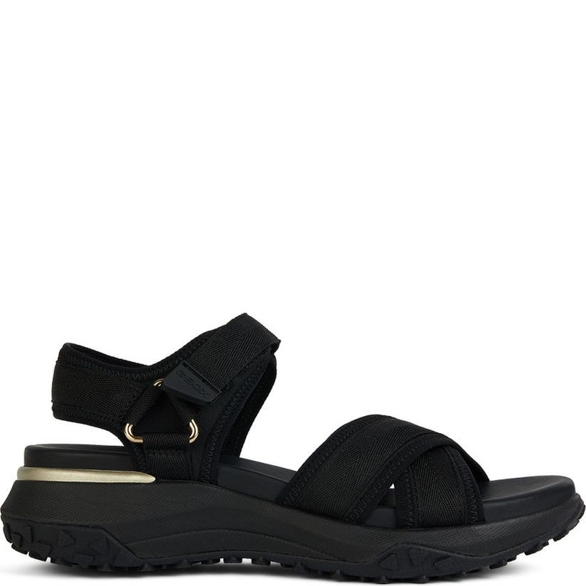 GEOX Basutės moterims, Juoda, Sorapis grip sandals 1