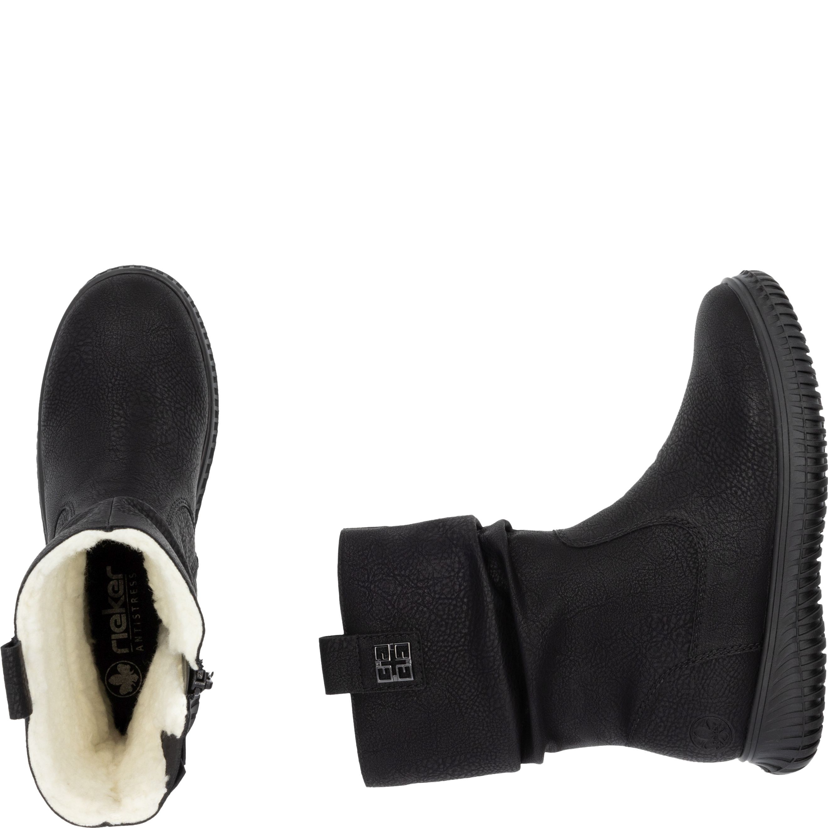 RIEKER Aulinukai moterims, Juoda, Ladies mid height boots 11