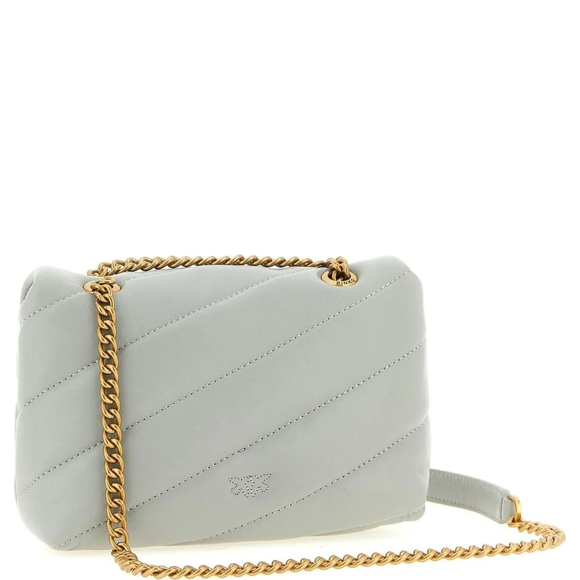 PINKO Rankinė per petį moterims, Mėlyna, Love puff baby cl sheep nappa 2