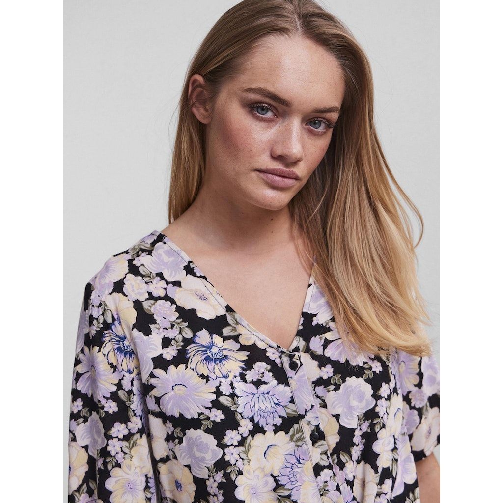 PIECES Midi suknelė moterims, Violetinė, PCNYA SS CROP TIE TOP 5