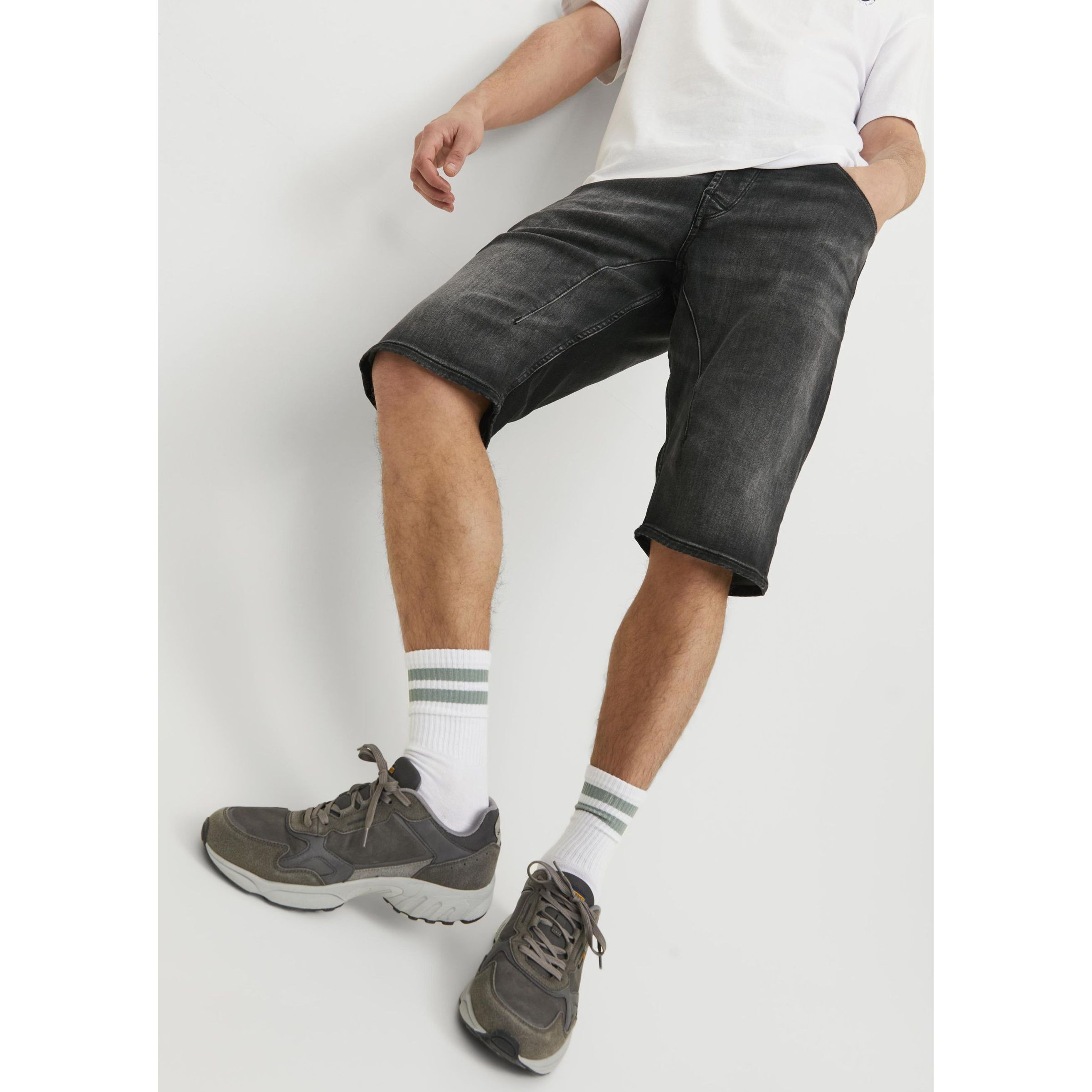 JACK & JONES Šortai vyrams, Juoda, JJISCALE JJLONG SHORTS 8