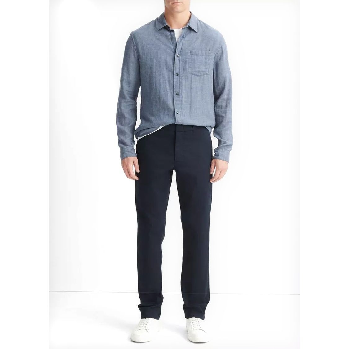 VINCE Laisvalaikio kelnės vyrams, Mėlyna, Cotton twill chino pants 1