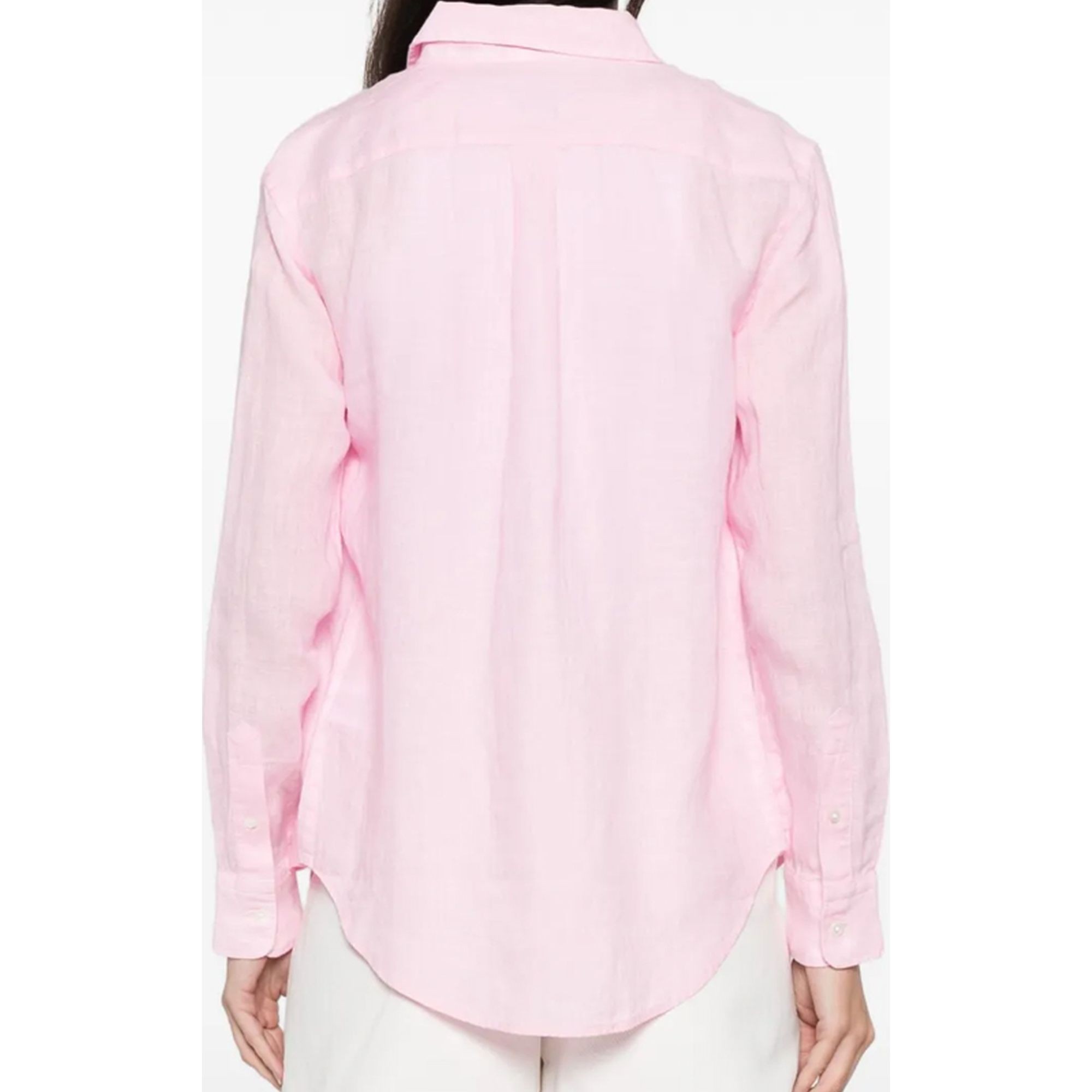 POLO RALPH LAUREN Marškiniai ilgomis rankovėmis moterims, Rožinė, Long sleeve-button front shirt 3